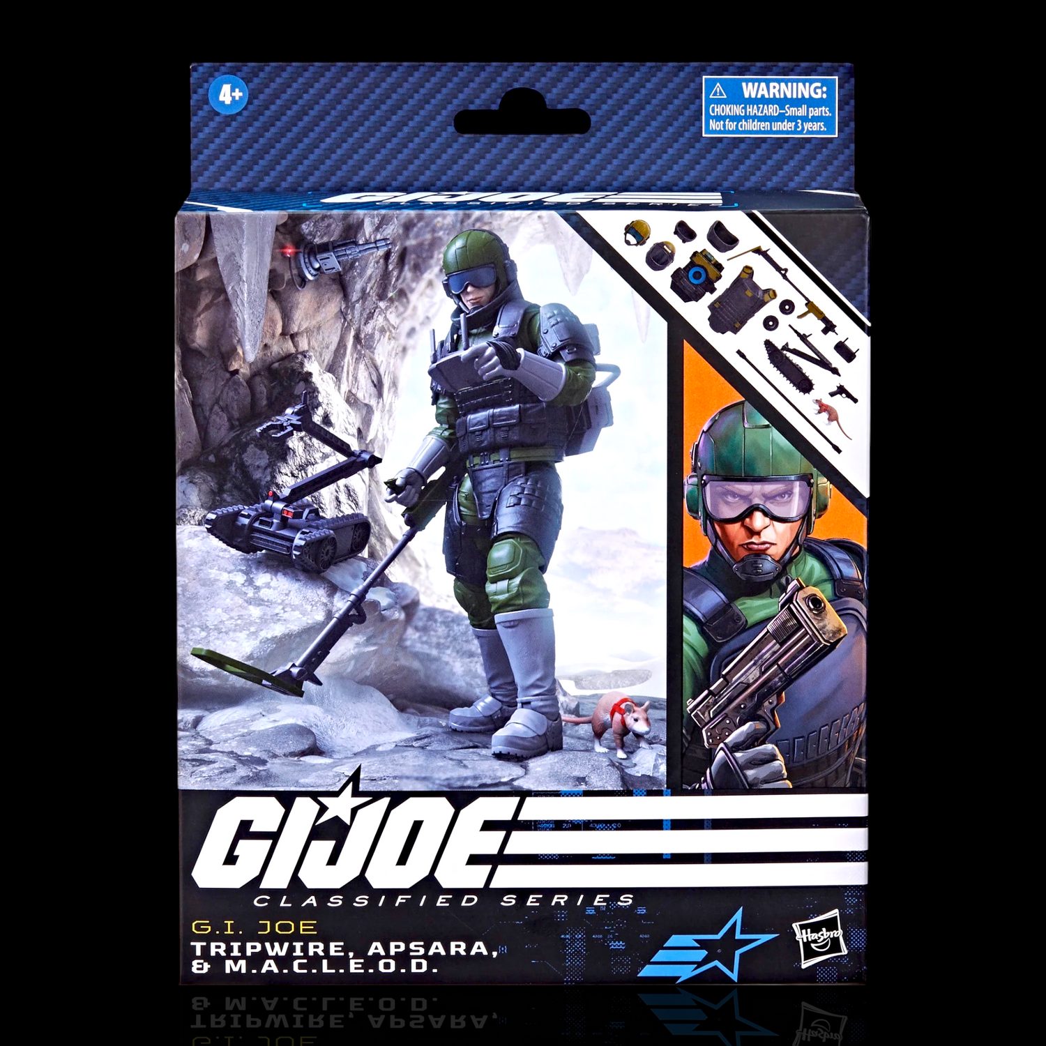 G.I. Joe Classified Series Tripwire, Apsara & M.A.C.L.E.O.D. Deluxe Figure Display Case