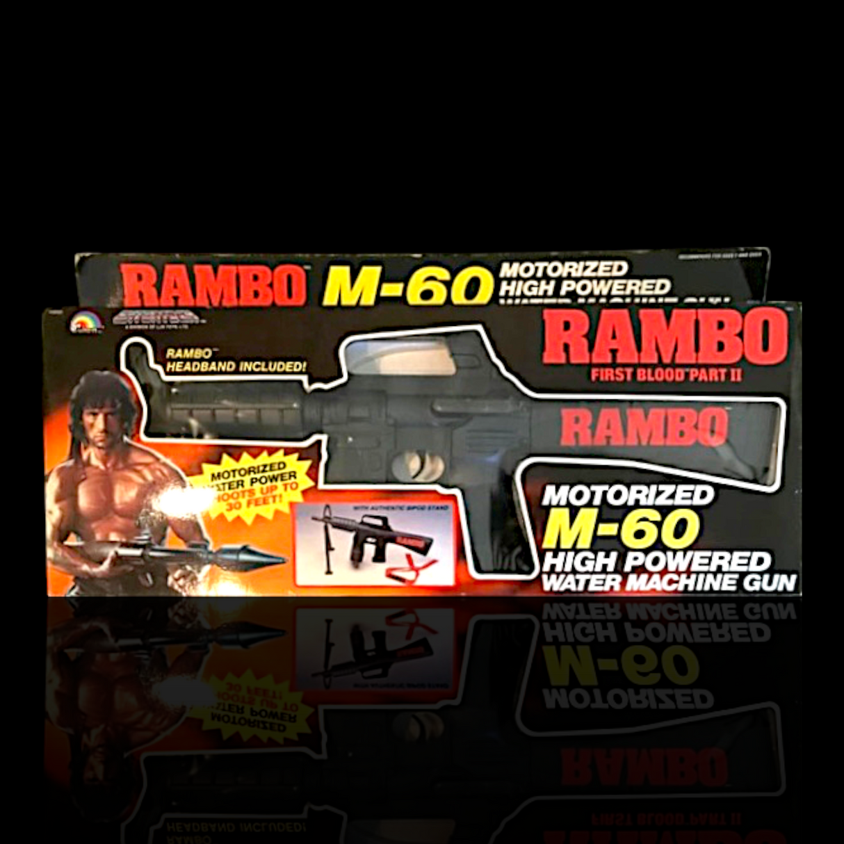 Rambo M-60 Motorized Water Machine Gun Display Case