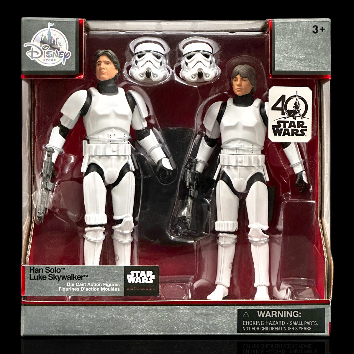 Star Wars Elite Series 40th Anniversary Han & Luke Stormtrooper Figure Display Case