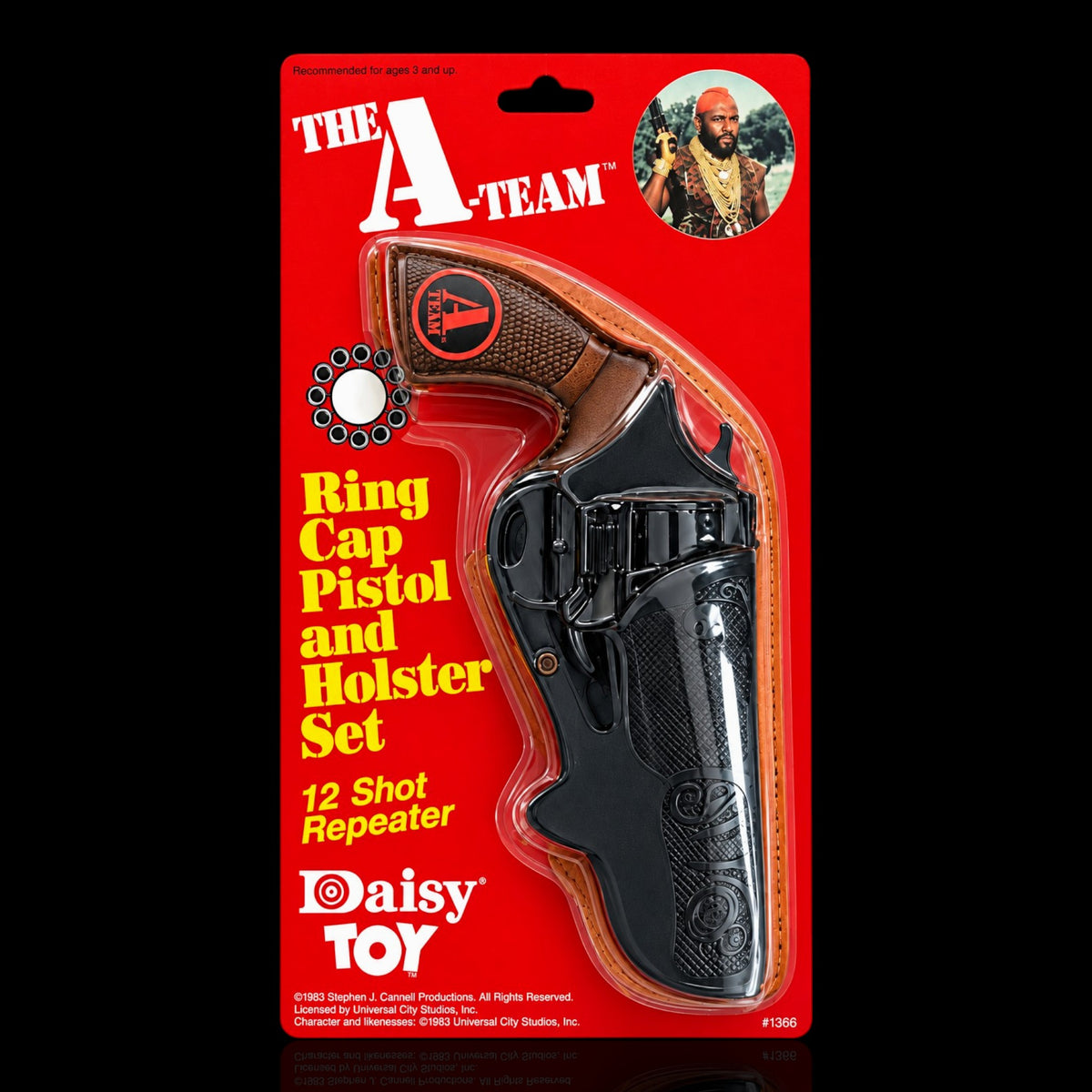 The A-Team Ring Cap Pistol & Holster Set Display Case