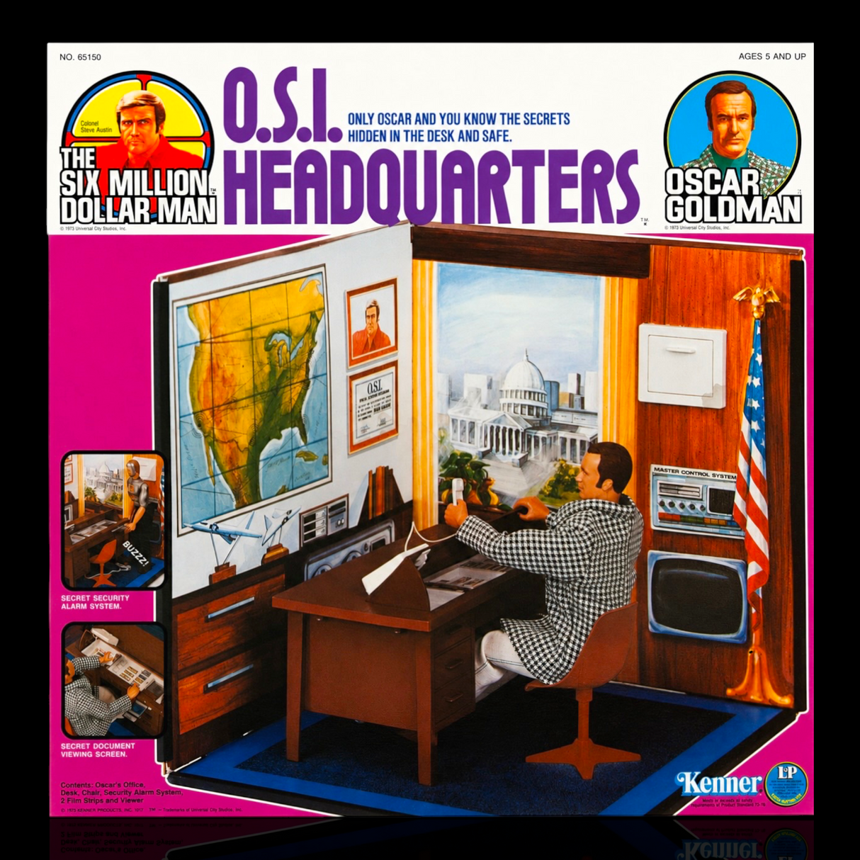 The Six Million Dollar Man O.S.I. Headquarters Display Case