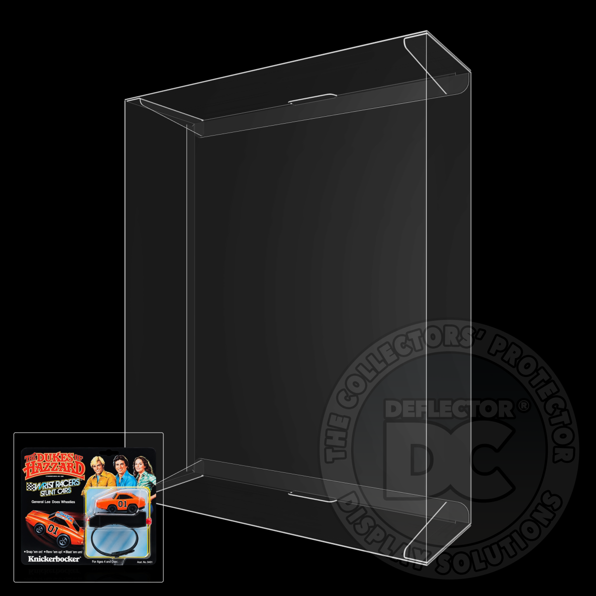 Dukes of Hazzard Wrist Racers Stunt Cars Display Case