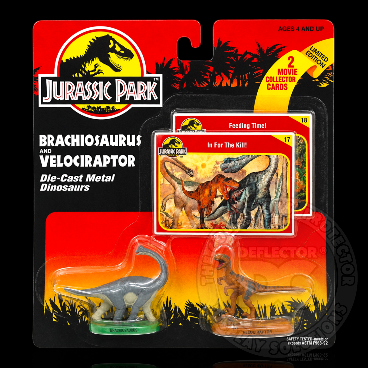 Jurassic Park Brachiosaurus & Velociraptor Die-Cast Figure