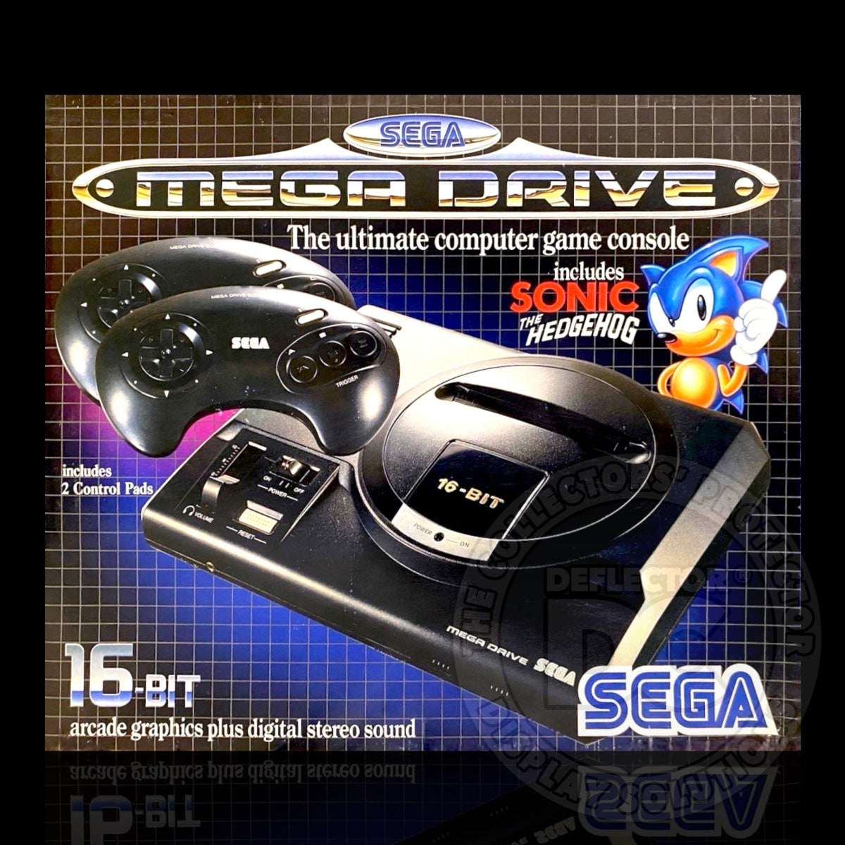 Sega Mega Drive (2 Control Pads) Sonic the Hedgehog Console