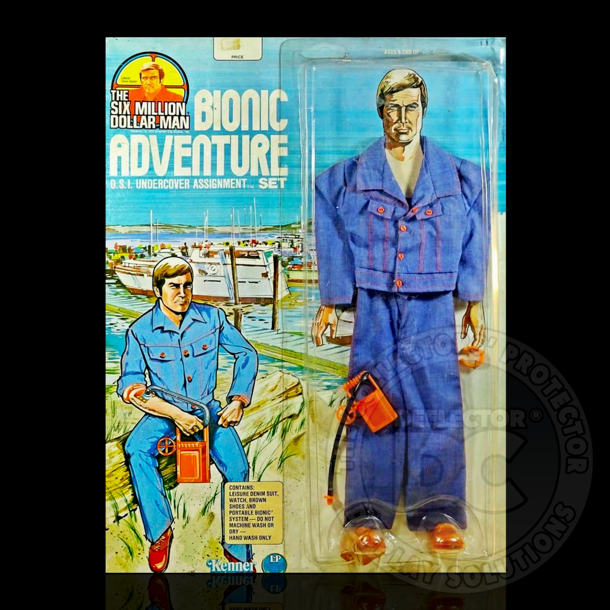 The Six Million Dollar Man Bionic Adventure Set Display Case