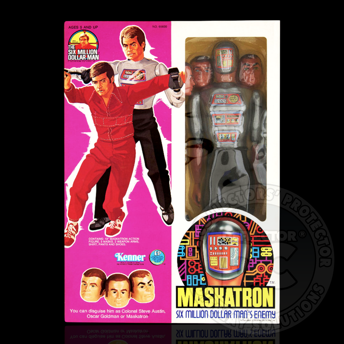The Six Million Dollar Man Maskatron Figure Display Case