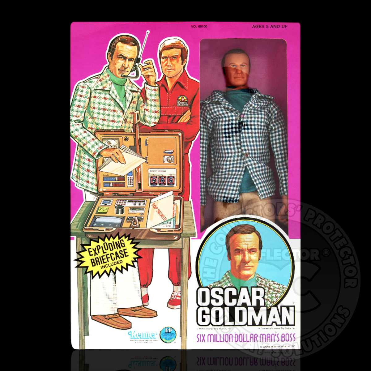The Six Million Dollar Man Oscar Goldman Figure Display Case