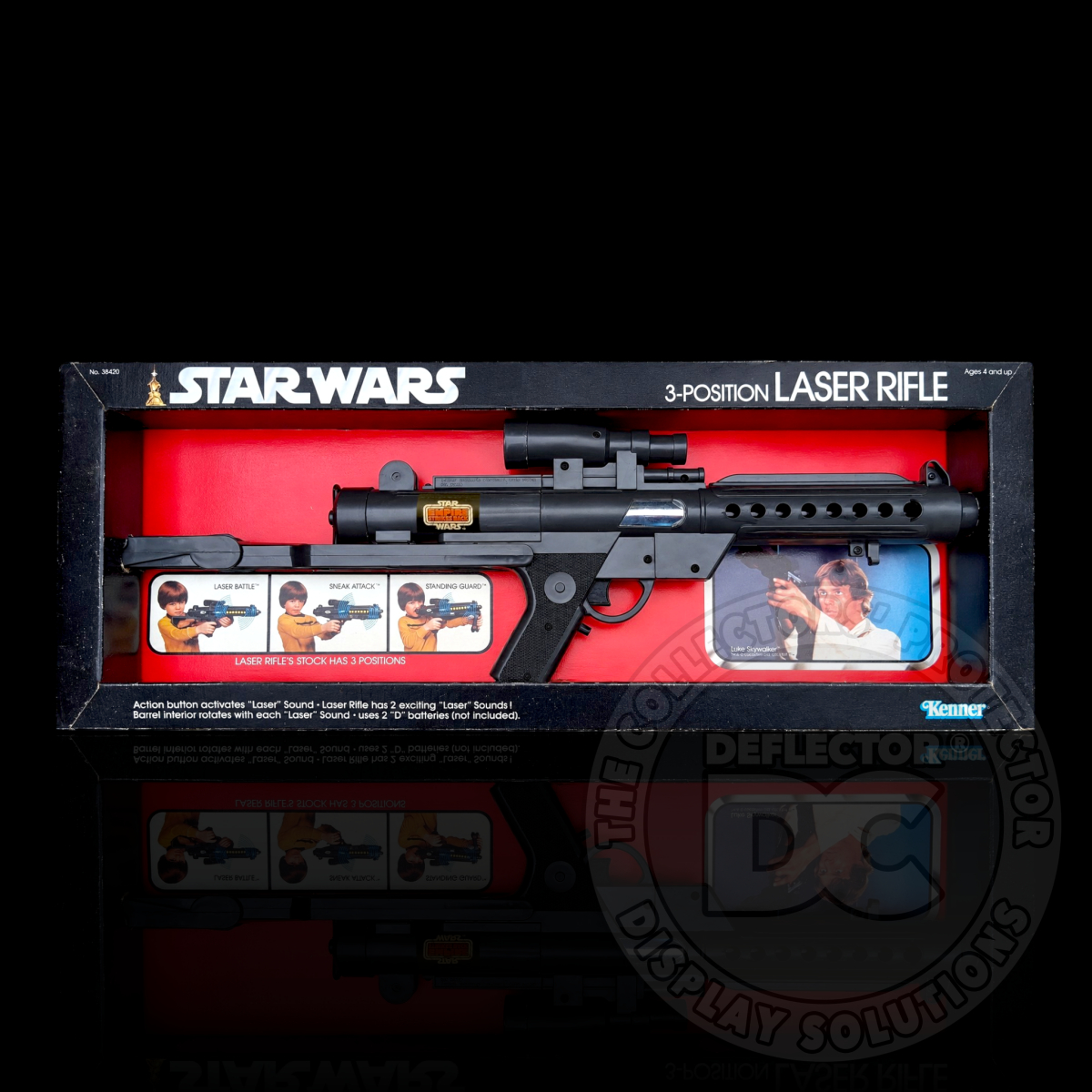 Star Wars 3 Position Laser Rifle (Kenner) Display Case