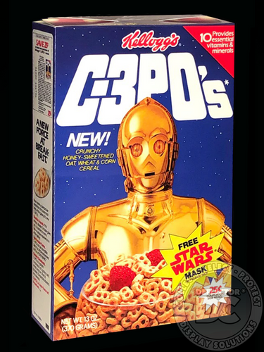 Star Wars Kellogg’s C - 3PO Cereal Box Display Case
