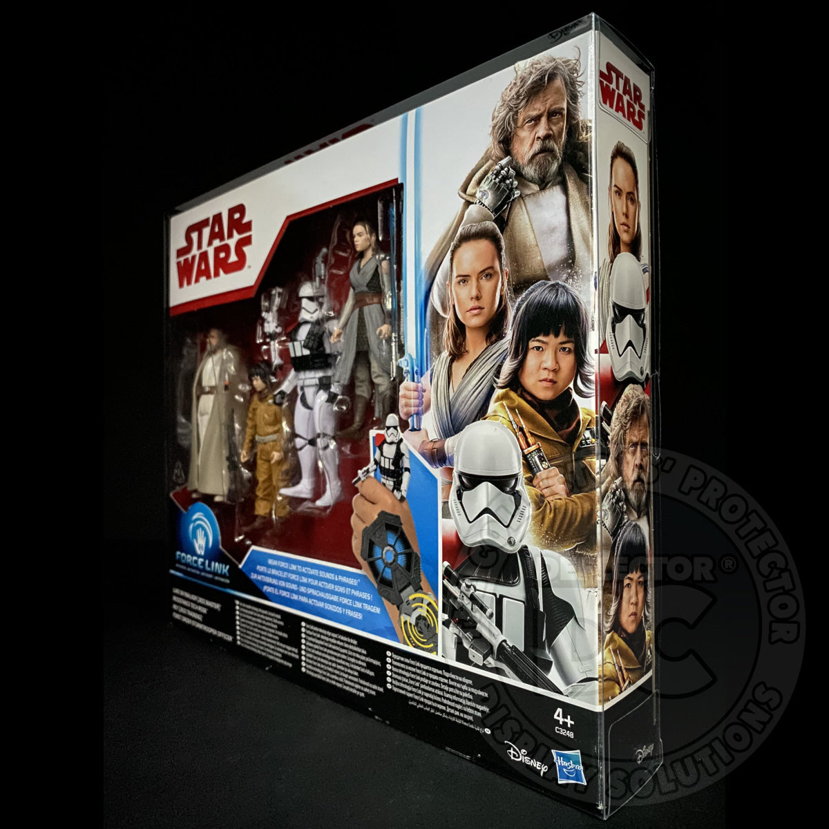Star Wars The Last Jedi 4 Pack Figure Folding Display Case
