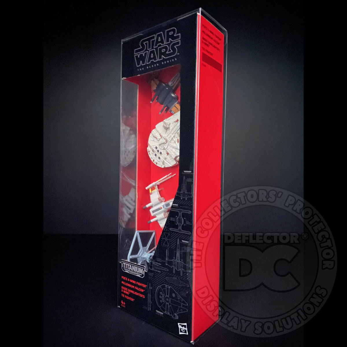 Star Wars Titanium Series Vehicle 4 Pack Display Case