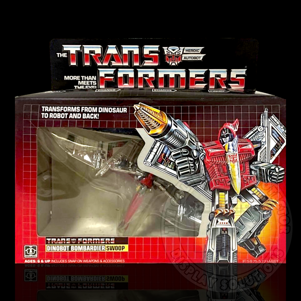 Transformers G1 Dinobot Bombardier Swoop Figure Display Case