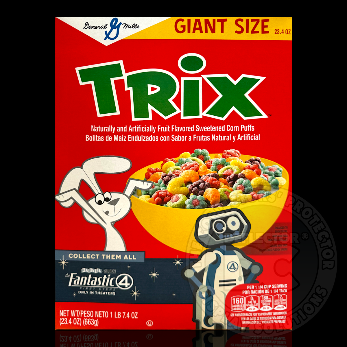 Trix Fantastic Four First Steps Cereal Box Display Case