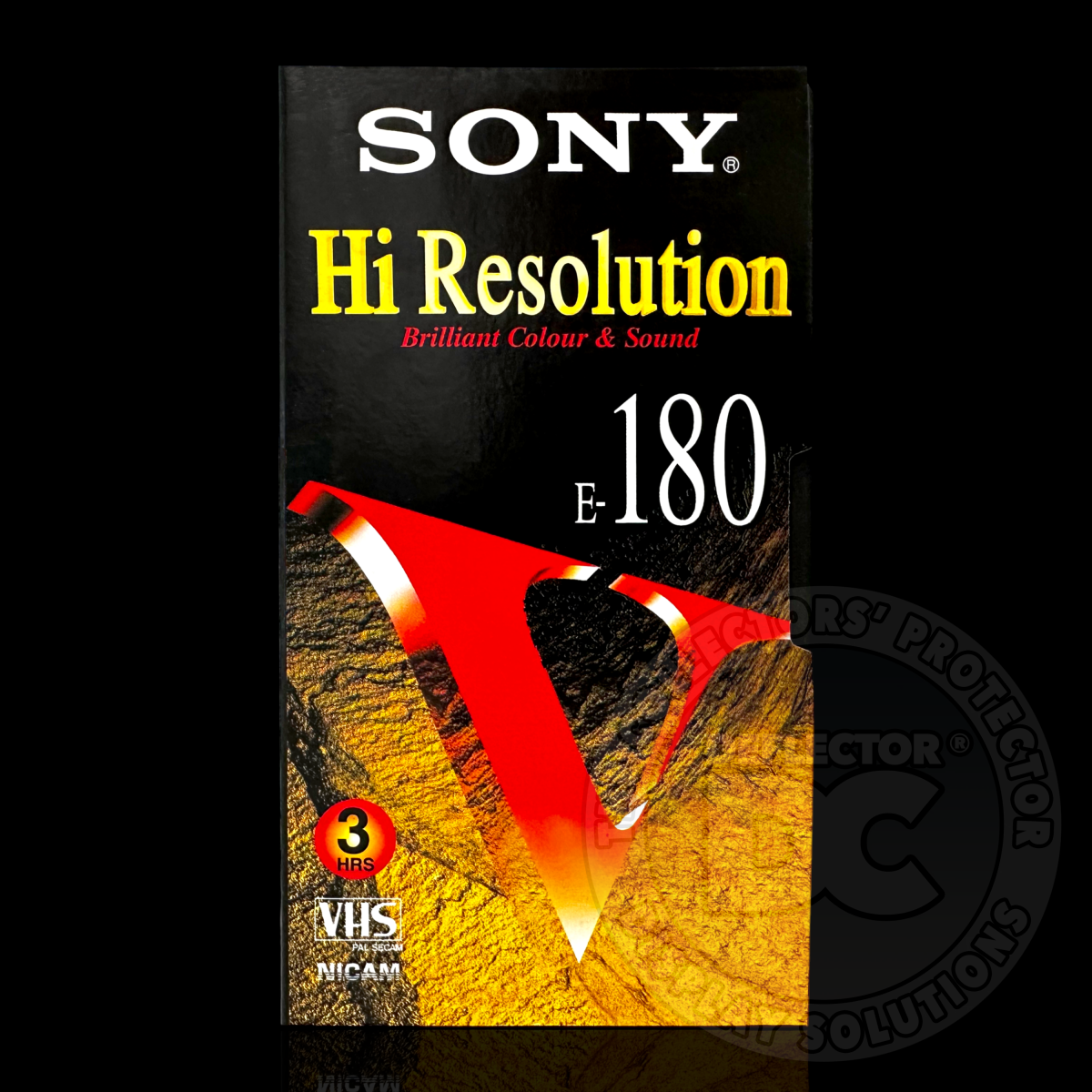 VHS Tape with Slip Case Display Case