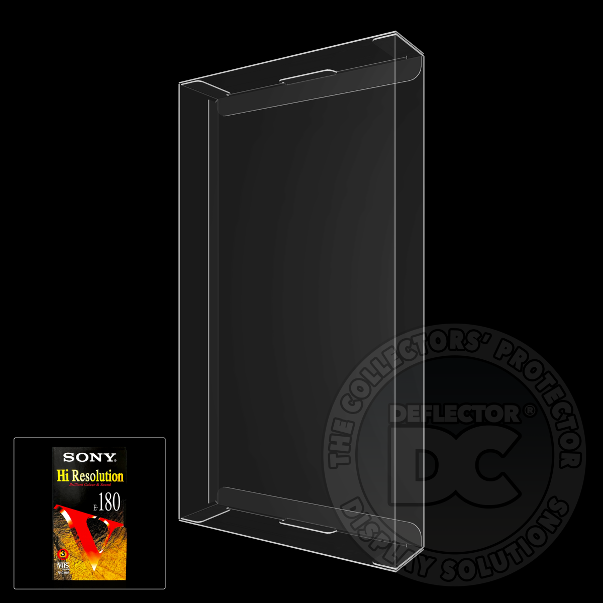 VHS Tape with Slip Case Display Case