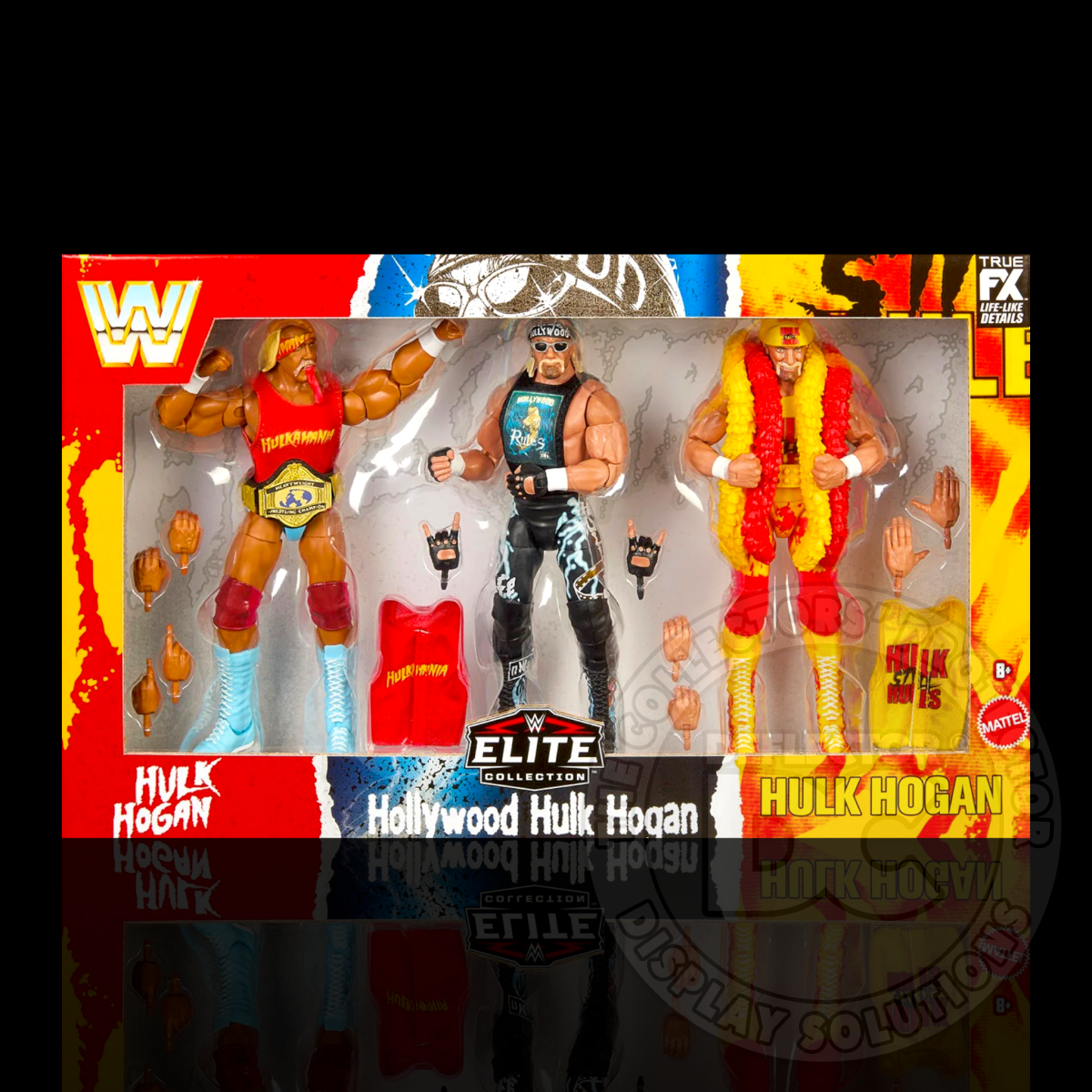 WWE Elite Collection Hulk Hogan 3-Pack Figure Display Case