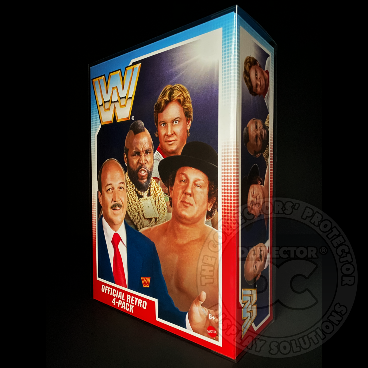 WWE Official Retro 4 Pack Figure Display Case