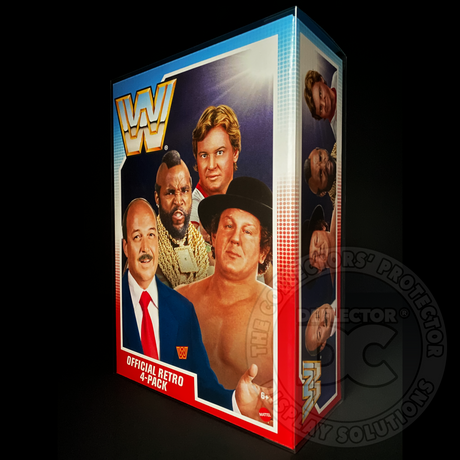 WWE Official Retro 4 Pack Figure Display Case