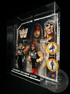 WWE Official Retro Tag Team 2 Pack Figure Display Case