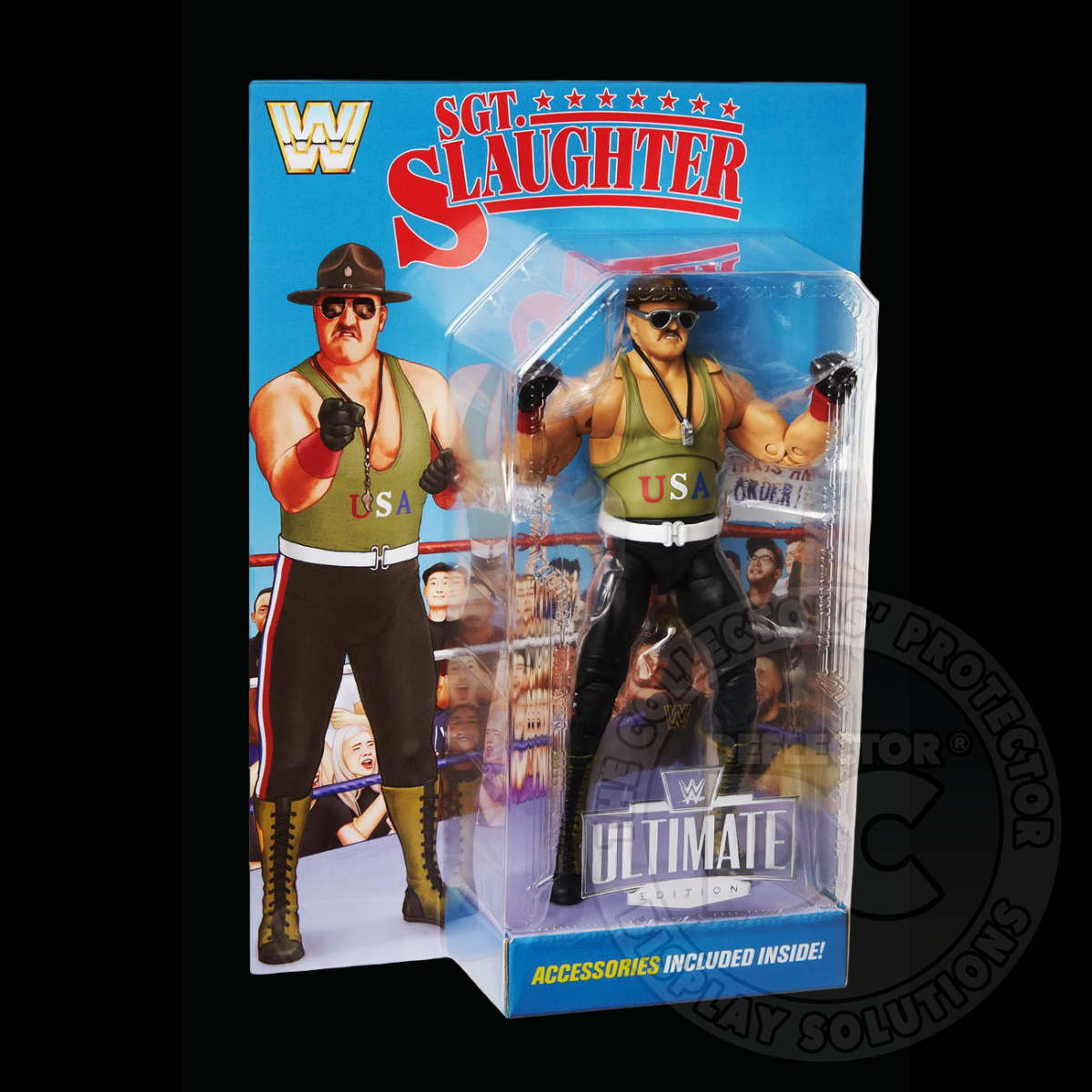 WWE Ultimate Edition Sgt. Slaughter Figure Display Case