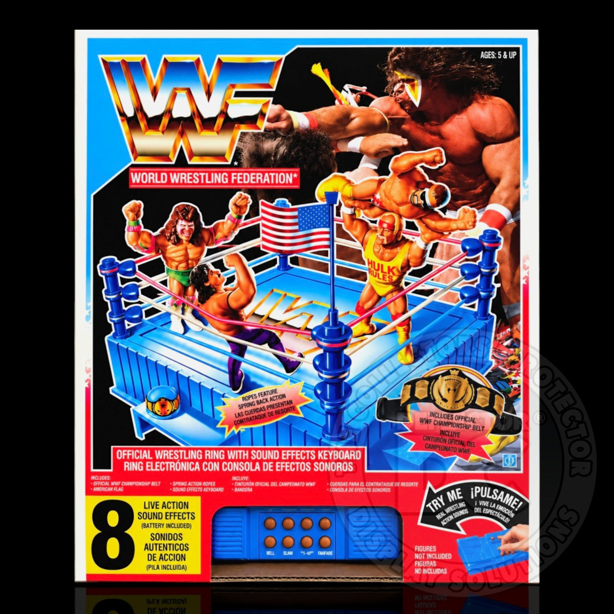 WWF Hasbro Official Wrestling Ring with Sound Effects