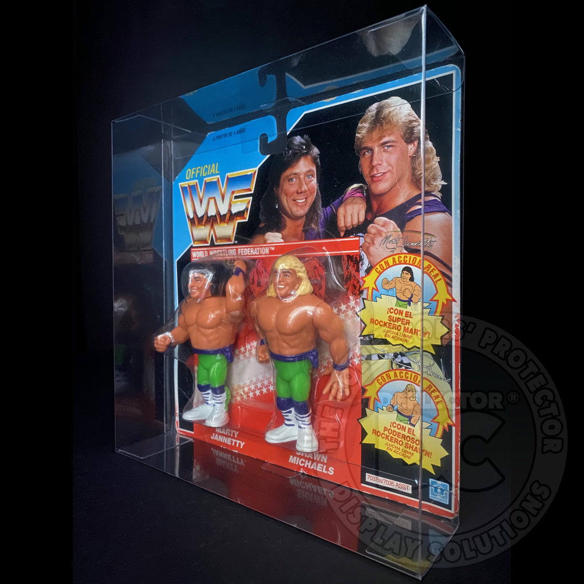 WWF Hasbro Tag Team Series 2-4 Figure Folding Display Case