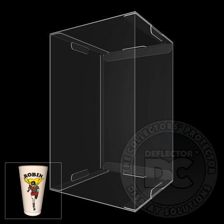 7-Eleven DC Comics Superhero Slurpee Cups (1973) Display