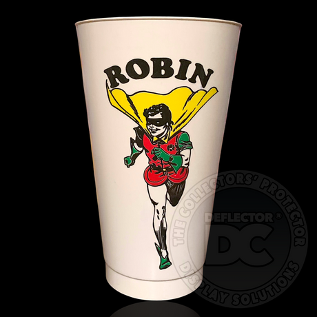 7-Eleven DC Comics Superhero Slurpee Cups (1973) Display