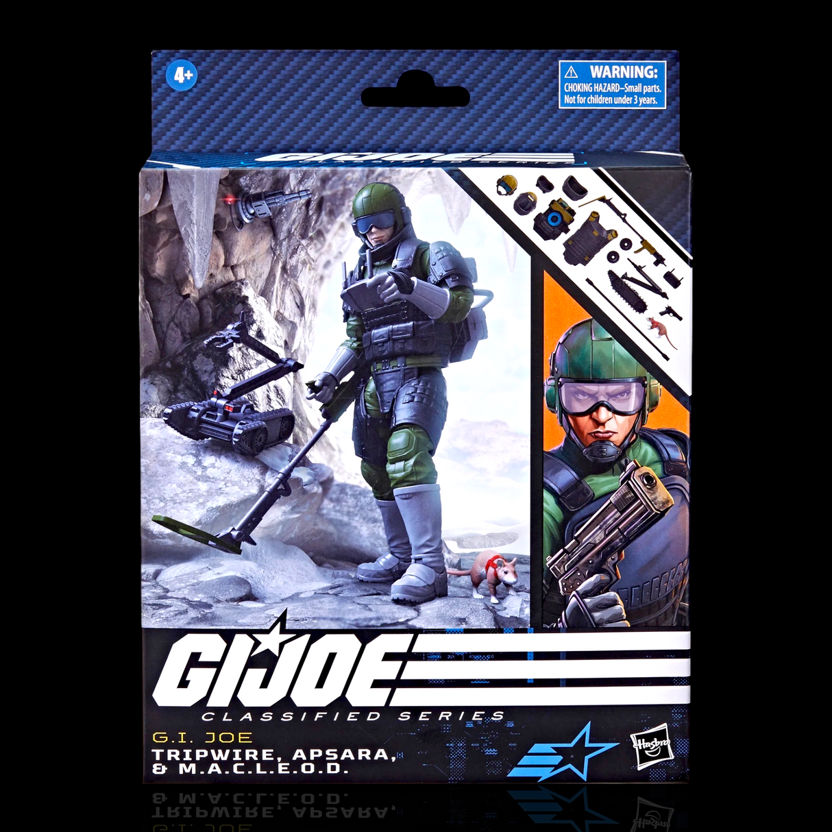 G.I. Joe Classified Series Tripwire, Apsara & M.A.C.L.E.O.D. Deluxe Figure Display Case