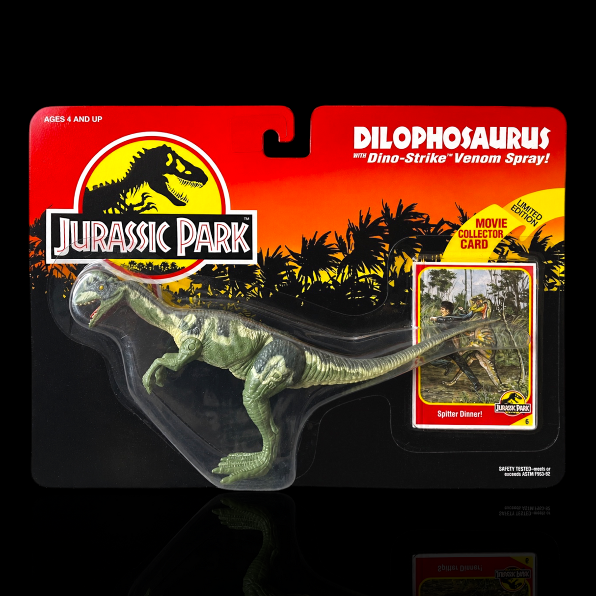 Jurassic Park Dilophosaurus Dinosaur Figure Display Case