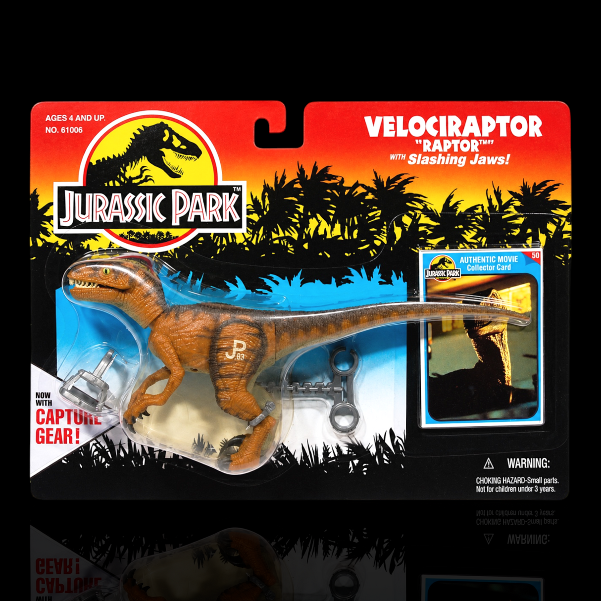 Jurassic Park Velociraptor (Raptor) Dinosaur Figure Display Case