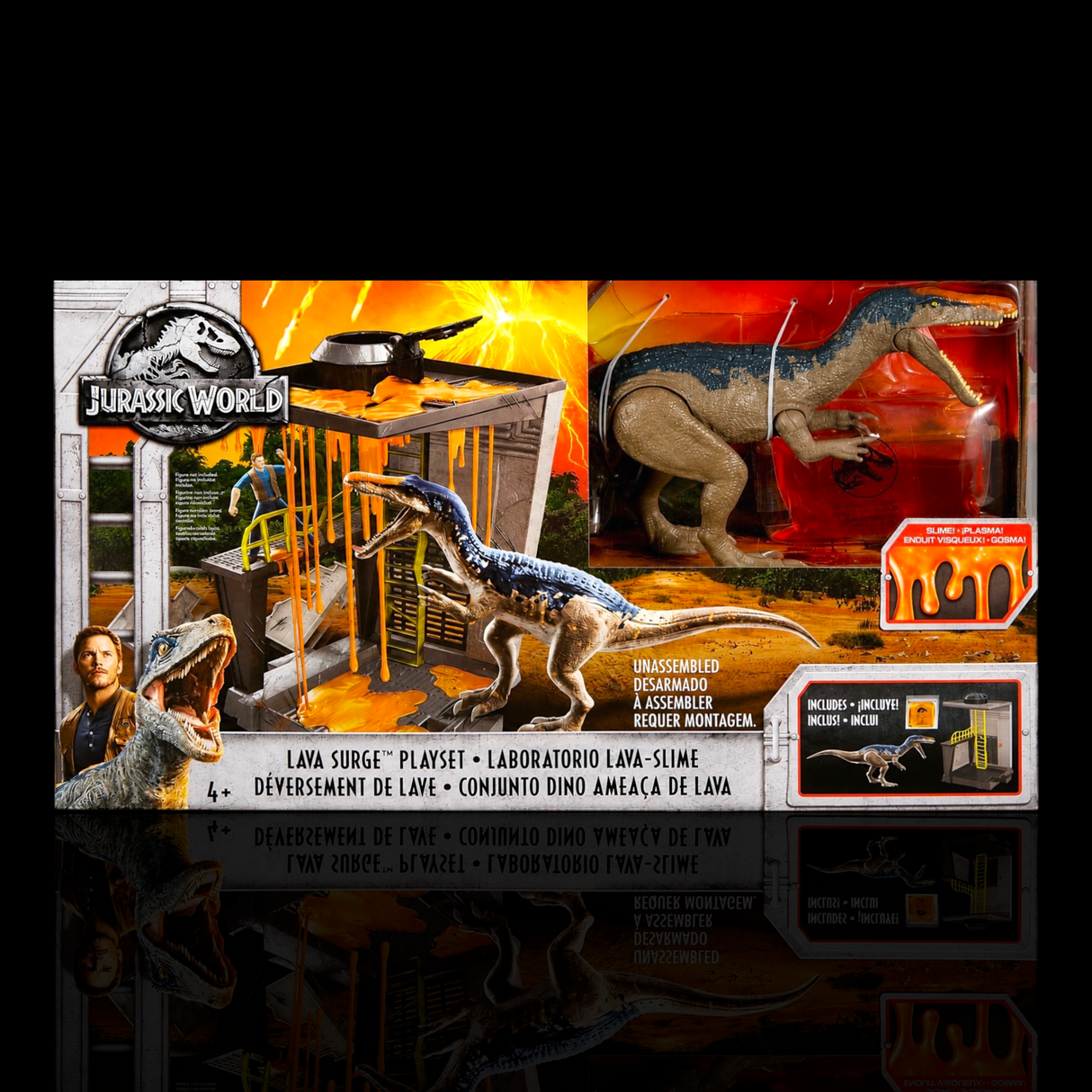 Jurassic World Lava Surge Playset Display Case