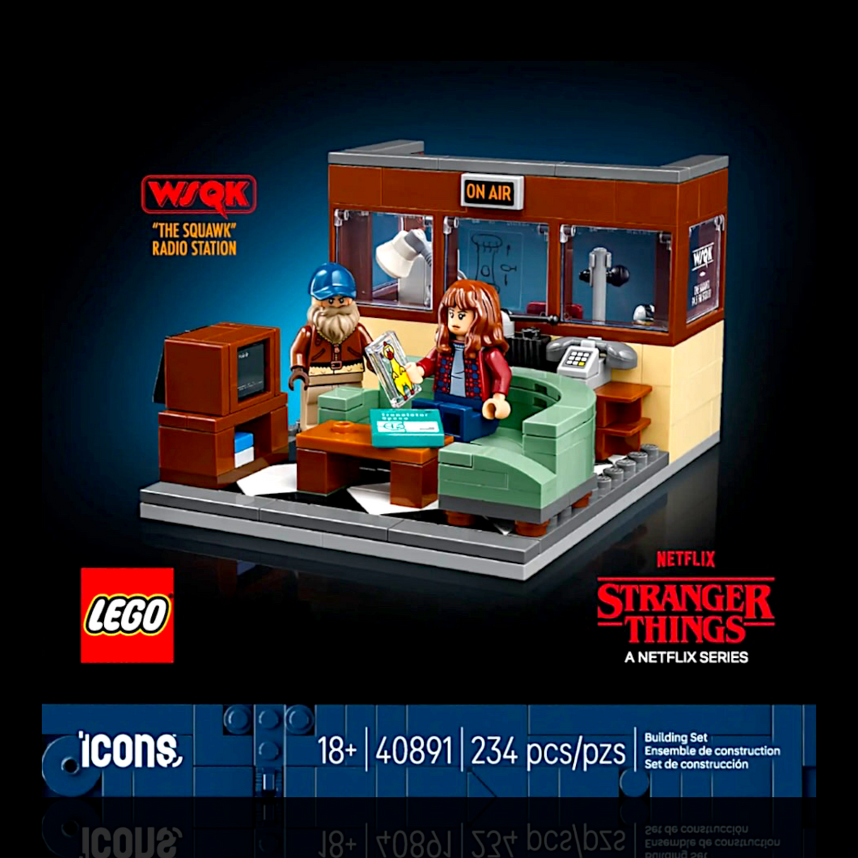 LEGO Stranger Things WSQK Radio Station (40891) Display Case