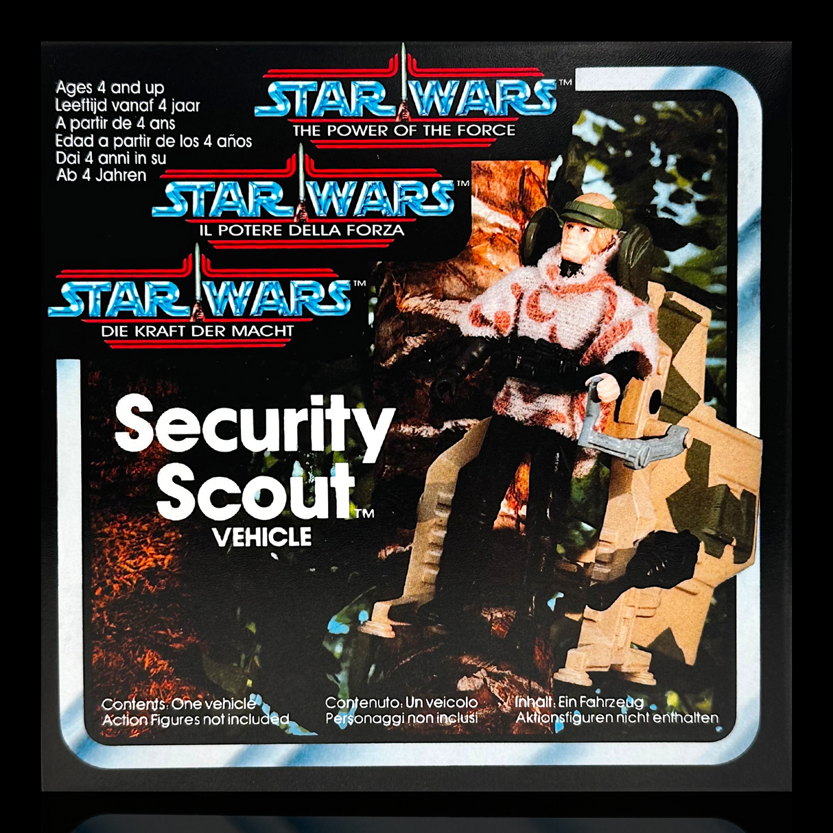 Star Wars The Power Of The Force (Tri-Logo) Security Scout Vehicle Display Case