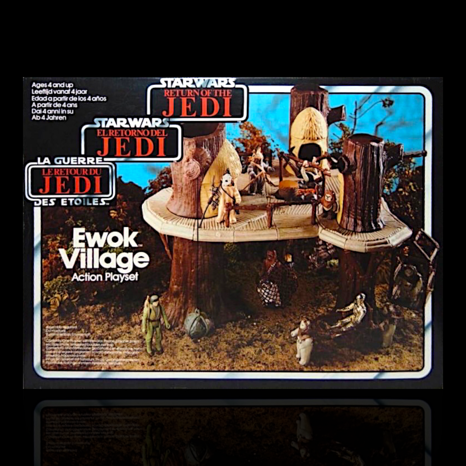 Star Wars Ewok Village Action Playset (Tri-Logo) Display Case