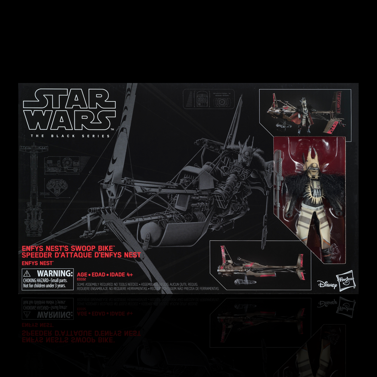 Star Wars The Black Series Enfys Nest with Swoop Bike Display Case