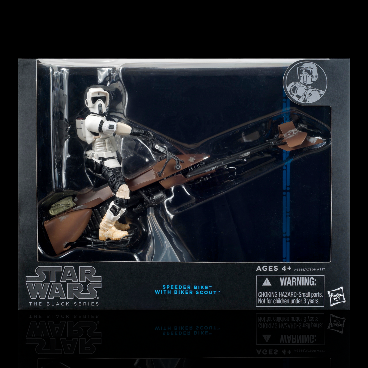 Star Wars The Black Series Speeder Bike with Biker Scout Figure Display Case