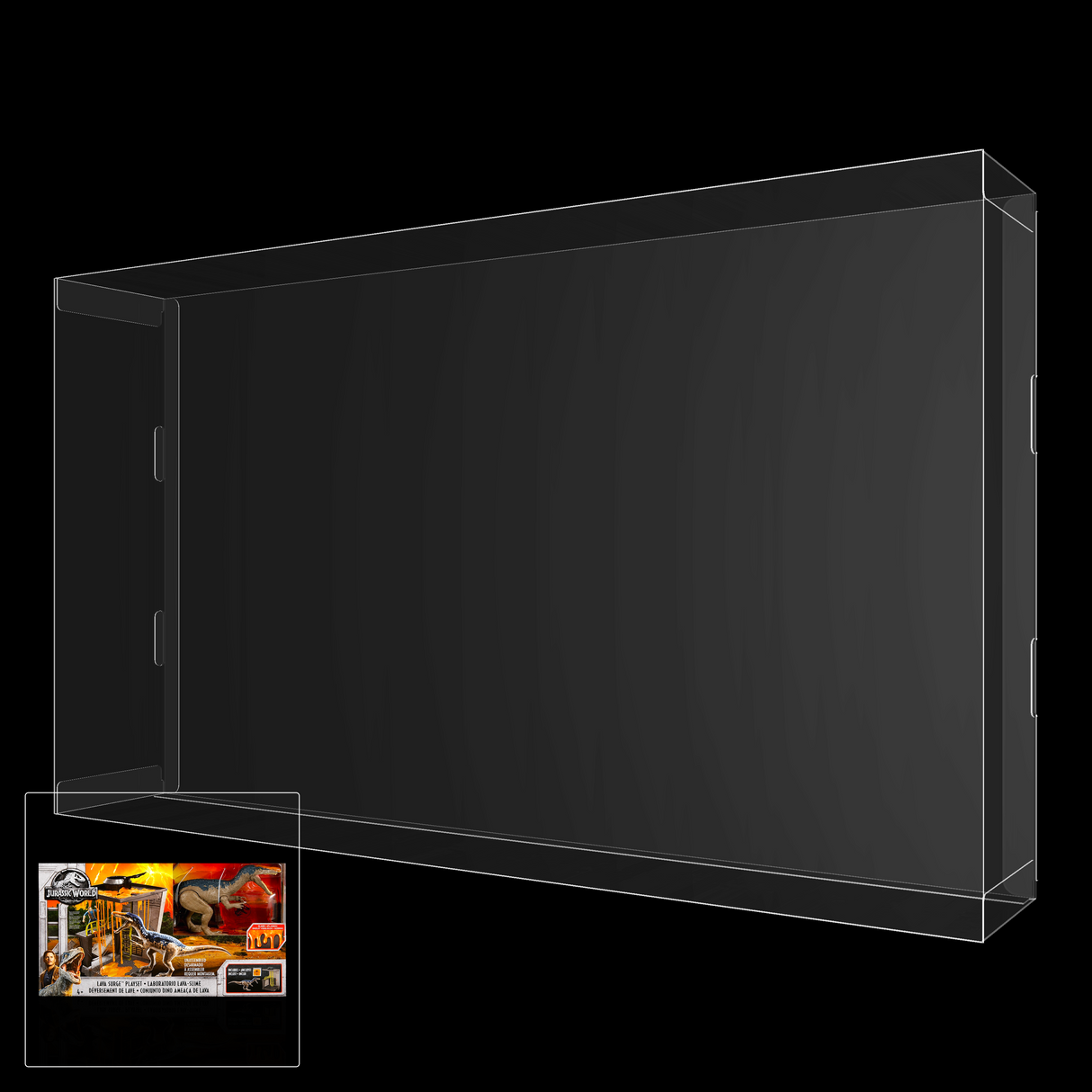 Jurassic World Lava Surge Playset Display Case