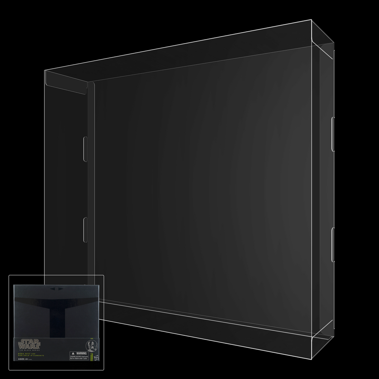 Star Wars The Black Series Boba Fett And Han Solo In Carbonite Figure Display Case