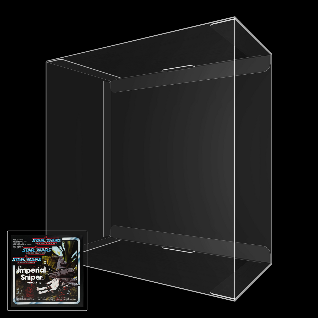 Star Wars The Power Of The Force (Tri-Logo) Imperial Sniper Vehicle Display Case