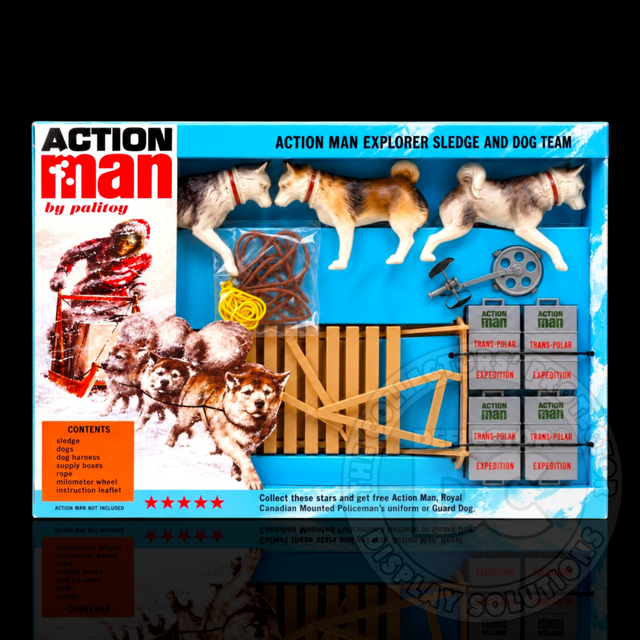 Action Man Explorer Sledge And Dog Team Display Case