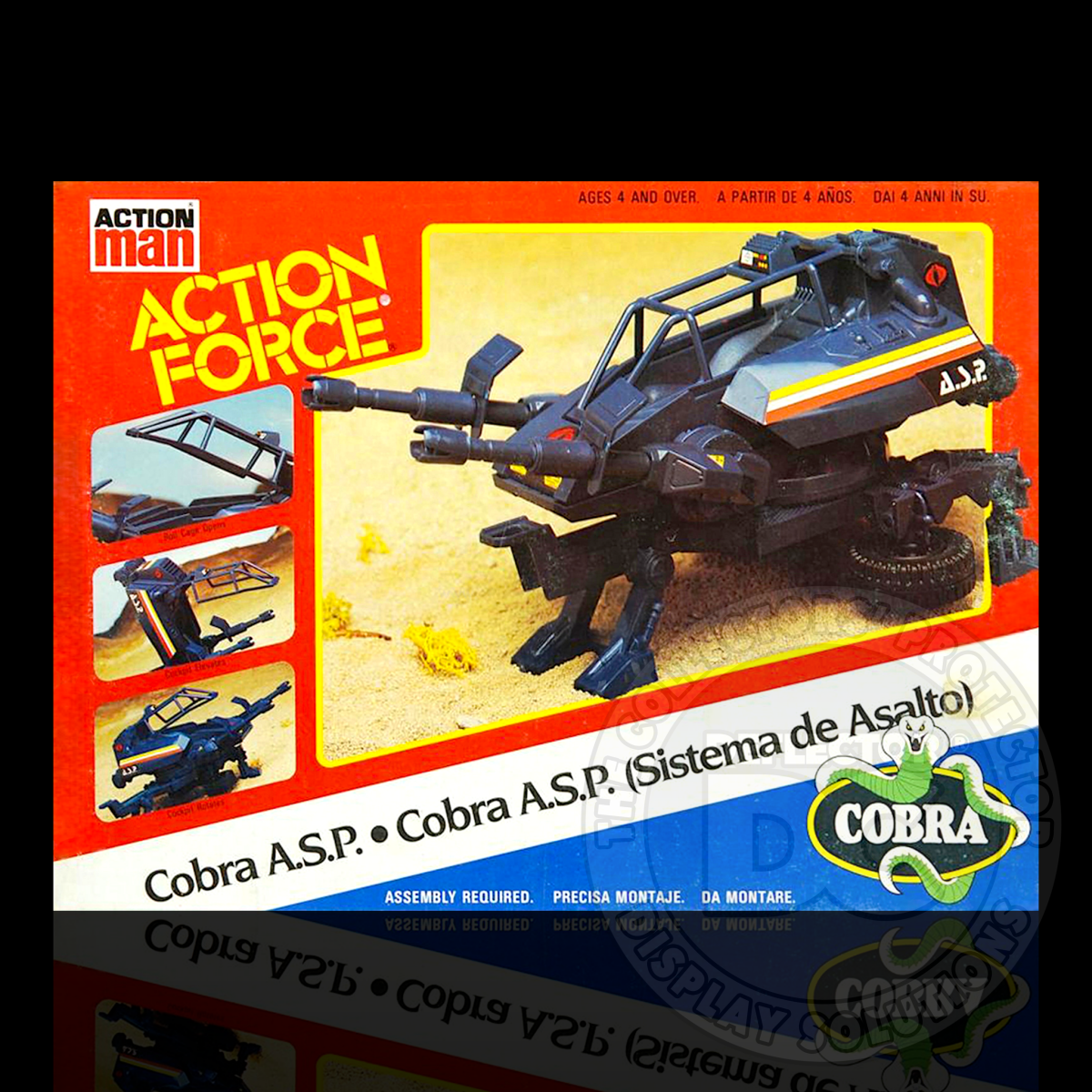 Action Man Action Force Cobra A.S.P. (Picture Box) Display