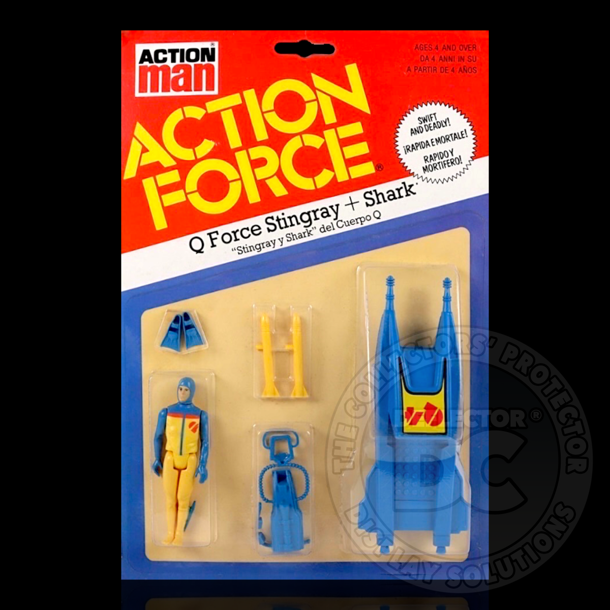Action Man Action Force Q Force Stingray and Shark (Carded