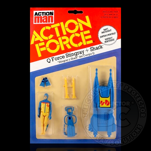 Action Man Action Force Q Force Stingray and Shark (Carded