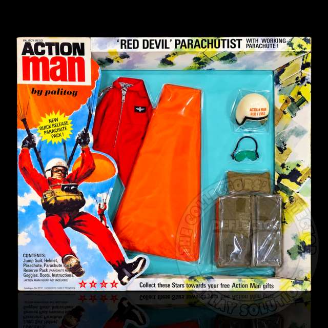Action Man Red Devil Parachutist (Second Edition) Display