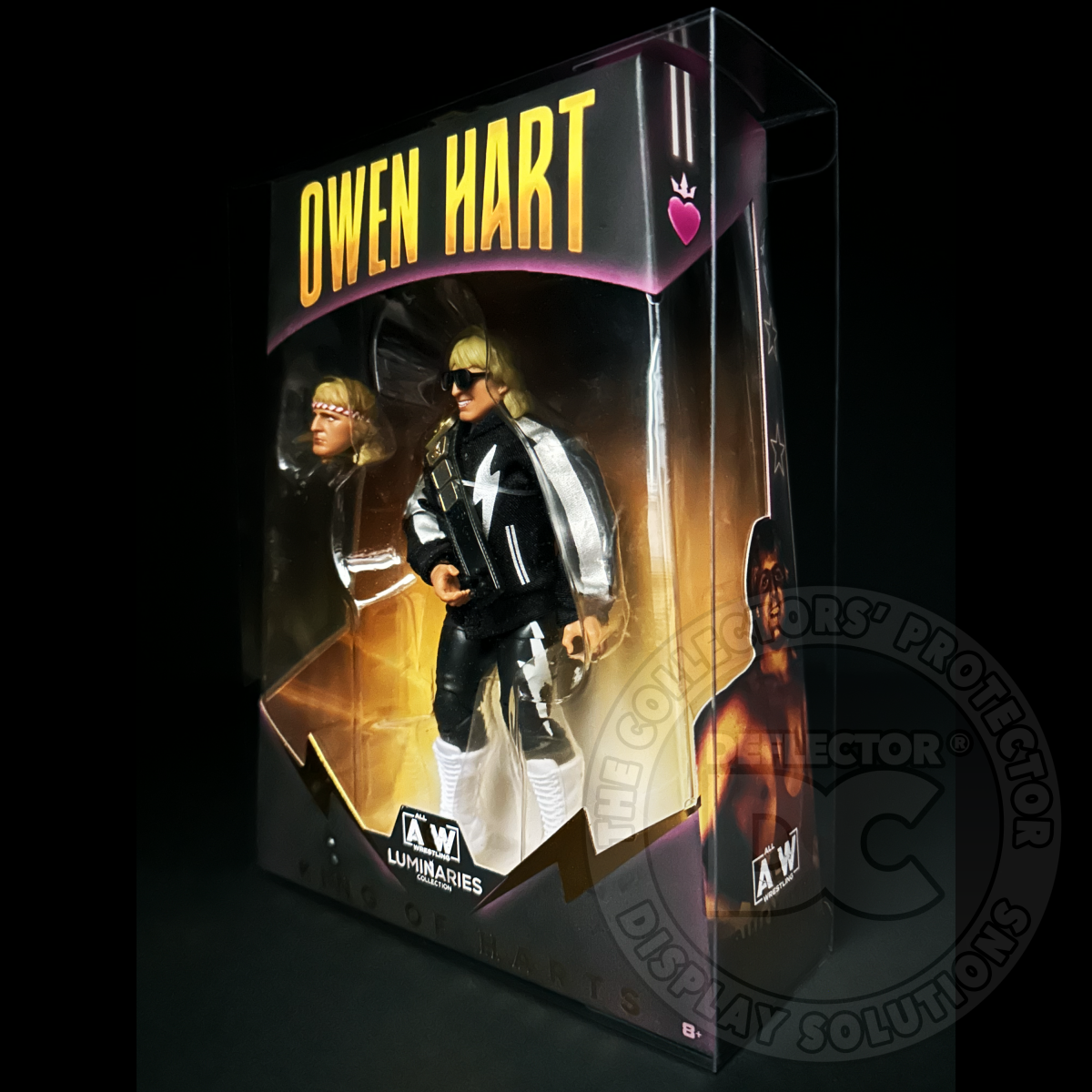 AEW Luminaries Collection Owen Hart Figure Display Case