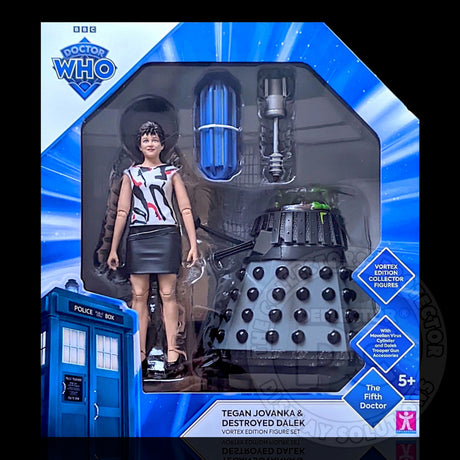 Doctor Who The Fifth Doctor Tegan Jovanka & Destroyed Dalek