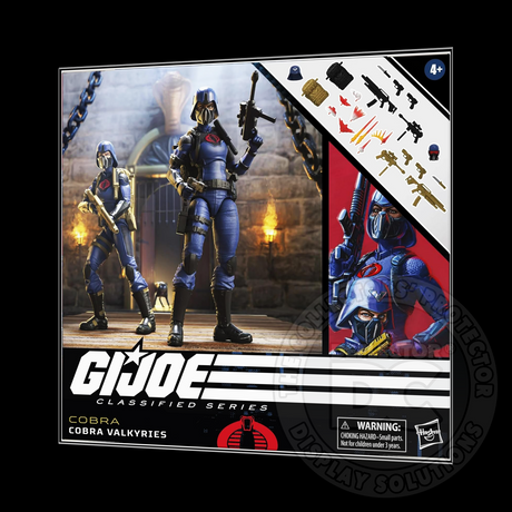 G.I. Joe Classified Series Cobra Valkyries Figure Display Case Folding Display Case