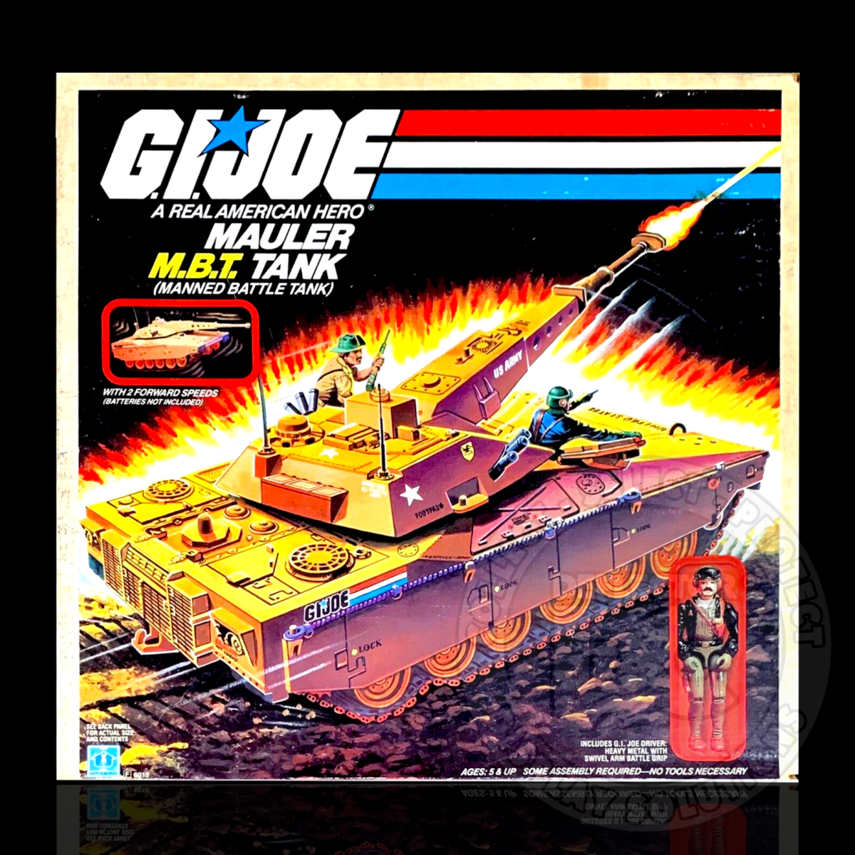 G.I. Joe Mauler M.B.T. Tank Display Case Deluxe 600µm / Box Tuck Folding Display Case
