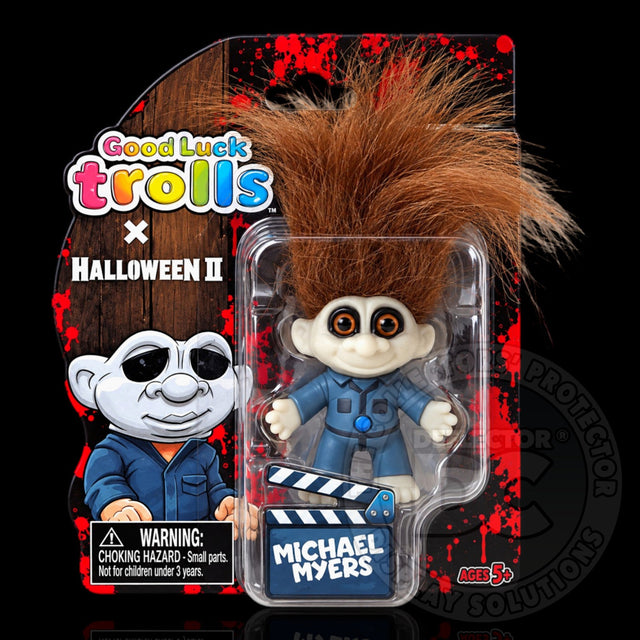 Good Luck Trolls x Halloween II Michael Myers Doll Display